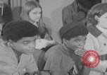 Image of Mayor Carl Stokes speaking to youth Cleveland Ohio USA, 1970, second 29 stock footage video 65675079566