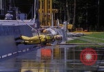 Image of NASA researcher testing EVA control backpack Hampton Virginia USA, 1968, second 23 stock footage video 65675079599