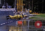Image of NASA researcher testing EVA control backpack Hampton Virginia USA, 1968, second 27 stock footage video 65675079599