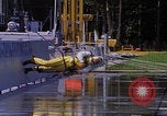 Image of NASA researcher testing EVA control backpack Hampton Virginia USA, 1968, second 28 stock footage video 65675079599