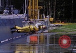 Image of NASA researcher testing EVA control backpack Hampton Virginia USA, 1968, second 29 stock footage video 65675079599