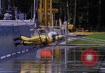 Image of NASA researcher testing EVA control backpack Hampton Virginia USA, 1968, second 30 stock footage video 65675079599