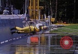 Image of NASA researcher testing EVA control backpack Hampton Virginia USA, 1968, second 33 stock footage video 65675079599