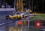 Image of NASA researcher testing EVA control backpack Hampton Virginia USA, 1968, second 37 stock footage video 65675079599