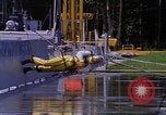 Image of NASA researcher testing EVA control backpack Hampton Virginia USA, 1968, second 39 stock footage video 65675079599