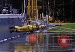 Image of NASA researcher testing EVA control backpack Hampton Virginia USA, 1968, second 40 stock footage video 65675079599