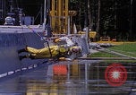 Image of NASA researcher testing EVA control backpack Hampton Virginia USA, 1968, second 41 stock footage video 65675079599
