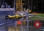 Image of NASA researcher testing EVA control backpack Hampton Virginia USA, 1968, second 44 stock footage video 65675079599