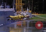 Image of NASA researcher testing EVA control backpack Hampton Virginia USA, 1968, second 47 stock footage video 65675079599