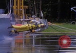 Image of NASA researcher testing EVA control backpack Hampton Virginia USA, 1968, second 48 stock footage video 65675079599