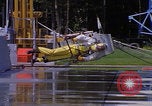 Image of NASA researcher testing EVA control backpack Hampton Virginia USA, 1968, second 59 stock footage video 65675079599