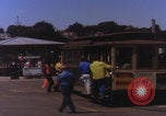 Image of San Francisco cable car turning San Francisco California USA, 1969, second 60 stock footage video 65675079617
