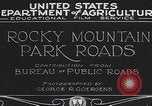 Immagine di Strade del Parco Nazionale delle Montagne Rocciose Colorado United States USA, 1927, secondo 7 filmato di repertorio 65675079621