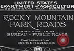 Immagine di Strade del Parco Nazionale delle Montagne Rocciose Colorado United States USA, 1927, secondo 12 filmato di repertorio 65675079621