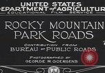 Immagine di Strade del Parco Nazionale delle Montagne Rocciose Colorado United States USA, 1927, secondo 14 filmato di repertorio 65675079621