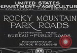 Immagine di Strade del Parco Nazionale delle Montagne Rocciose Colorado United States USA, 1927, secondo 17 filmato di repertorio 65675079621