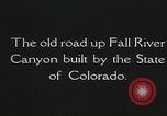 Standbild Straßen im Rocky Mountain Nationalpark Colorado United States USA, 1927, aus Sekunde 6 historischem Filmmaterial Videoclip 65675079624