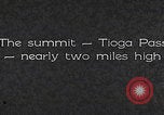 Standbild Fahrt durch den Tioga Mountain Pass California United States USA, 1937, aus Sekunde 13 historischem Filmmaterial Videoclip 65675079630
