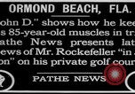 Immagine di John D Rockefeller gioca a golf Florida United States USA, 1925, secondo 1 filmato di repertorio 65675079641