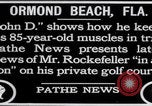 Immagine di John D Rockefeller gioca a golf Florida United States USA, 1925, secondo 3 filmato di repertorio 65675079641
