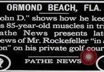 Immagine di John D Rockefeller gioca a golf Florida United States USA, 1925, secondo 8 filmato di repertorio 65675079641