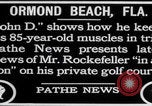 Immagine di John D Rockefeller gioca a golf Florida United States USA, 1925, secondo 10 filmato di repertorio 65675079641