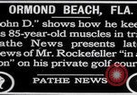 Immagine di John D Rockefeller gioca a golf Florida United States USA, 1925, secondo 13 filmato di repertorio 65675079641