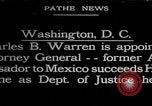 Immagine di Nomina di Charles B Warren Washington DC USA, 1925, secondo 1 filmato di repertorio 65675079643