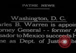 Immagine di Nomina di Charles B Warren Washington DC USA, 1925, secondo 5 filmato di repertorio 65675079643