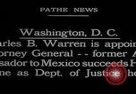 Immagine di Nomina di Charles B Warren Washington DC USA, 1925, secondo 10 filmato di repertorio 65675079643