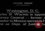 Immagine di Nomina di Charles B Warren Washington DC USA, 1925, secondo 11 filmato di repertorio 65675079643