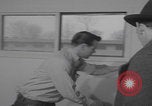 Image of Red Cross helps Hungarian refugees Camp Kilmer New Jersey United States, 1956, second 28 stock footage video 65675079690