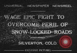 Image of steam locomotive clears snow Silverton Colorado USA, 1932, second 1 stock footage video 65675079706
