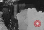 Image of steam locomotive clears snow Silverton Colorado USA, 1932, second 11 stock footage video 65675079706