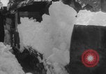 Image of steam locomotive clears snow Silverton Colorado USA, 1932, second 14 stock footage video 65675079706