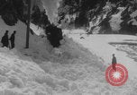 Image of steam locomotive clears snow Silverton Colorado USA, 1932, second 17 stock footage video 65675079706