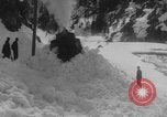 Image of steam locomotive clears snow Silverton Colorado USA, 1932, second 19 stock footage video 65675079706