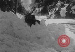 Image of steam locomotive clears snow Silverton Colorado USA, 1932, second 21 stock footage video 65675079706