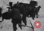 Image of steam locomotive clears snow Silverton Colorado USA, 1932, second 40 stock footage video 65675079706