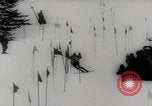 Image of slalom skiing Switzerland, 1960, second 14 stock footage video 65675079821