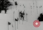 Image of slalom skiing Switzerland, 1960, second 15 stock footage video 65675079821