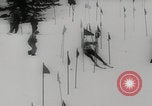 Image of slalom skiing Switzerland, 1960, second 17 stock footage video 65675079821
