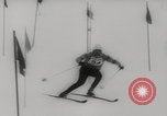 Image of slalom skiing Switzerland, 1960, second 21 stock footage video 65675079821