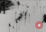 Image of slalom skiing Switzerland, 1960, second 28 stock footage video 65675079821