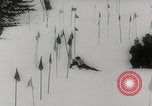 Image of slalom skiing Switzerland, 1960, second 31 stock footage video 65675079821