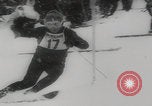 Image of slalom skiing Switzerland, 1960, second 40 stock footage video 65675079821