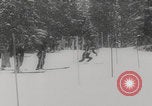 Image of slalom skiing Switzerland, 1960, second 42 stock footage video 65675079821