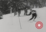 Image of slalom skiing Switzerland, 1960, second 44 stock footage video 65675079821