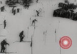 Image of slalom skiing Switzerland, 1960, second 55 stock footage video 65675079821