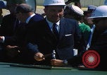Image of USS Nimitz keel laying ceremony Newport News Virginia USA, 1968, second 33 stock footage video 65675079881
